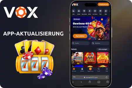 Vox Casino App-Aktualisierung